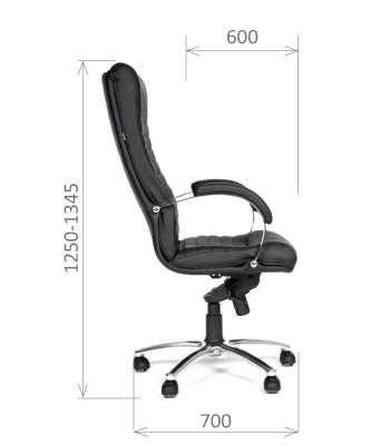 Офисное кресло CHAIRMAN 480 Экокожа премиум черная в Глазове - изображение 2